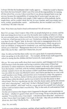 Partial transcription of interview with Matron Dunnell