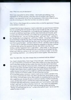 Transcription of interview with former Matron Esme Dunnell