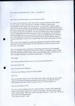 Transcription of interview with former Matron Esme Dunnell