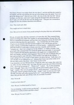 Transcription of interview with former Matron Esme Dunnell
