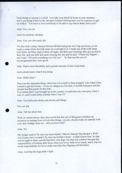 Transcription of interview with former Matron Esme Dunnell