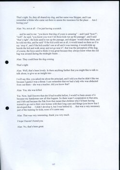 Transcription of interview with former Matron Esme Dunnell