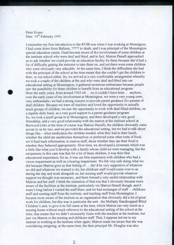 Transcription of interview with educator Peter Evans