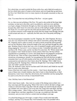 Transcription of interview with Harry Worland