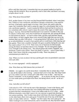 Transcription of interview with Harry Worland