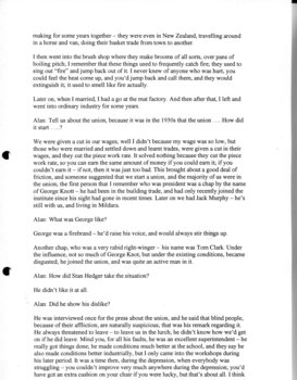 Transcription of interview with Harry Worland