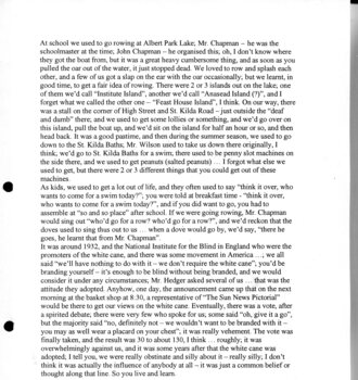 Transcription of interview with Harry Worland
