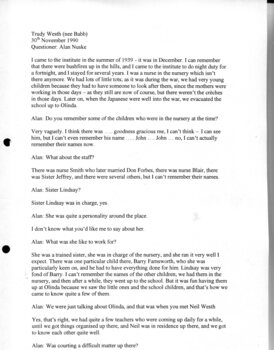 Transcription of interview with Trudi Westh