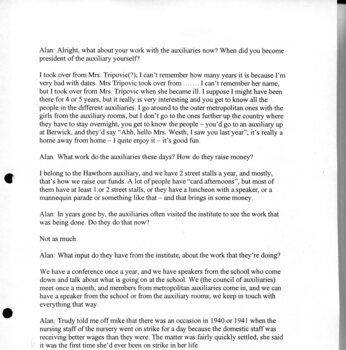 Transcription of interview with Trudi Westh