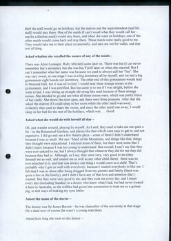 Transcription of audio interview with Violet Arnett