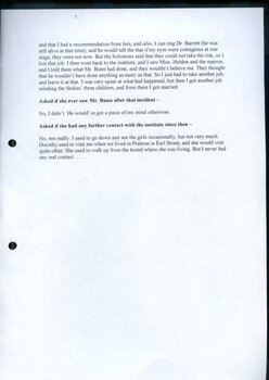 Transcription of audio interview with Violet Arnett