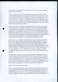 Transcription of audio interview with Ian Cooper
