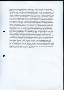 Transcription of audio interview with Ian Cooper