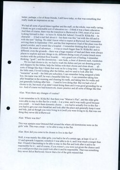 Transcription of audio interview with Carol Baxter