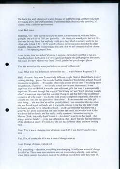 Transcription of audio interview with Carol Baxter