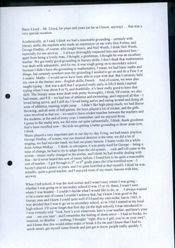 Transcription of audio interview with Carol Baxter