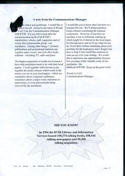 Digital version of Out and About newsletter