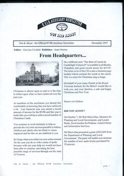 Digital version of Out and About newsletter