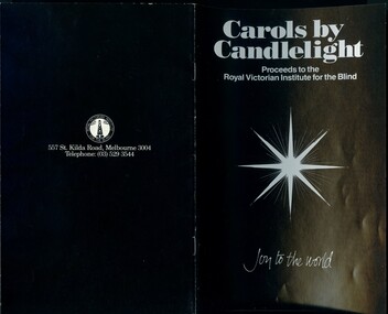 Black cover with white writing and star