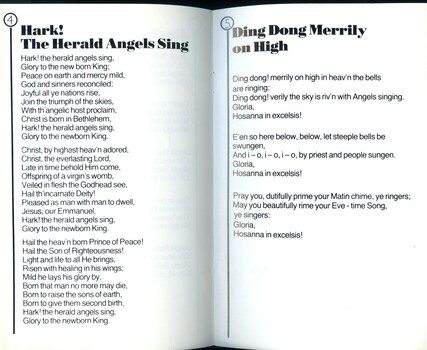 Words to Hark! The Herald Angels Sing and Ding Dong Merrily on High