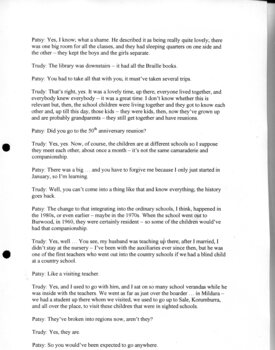 Transcription of interview with Trudi Westh