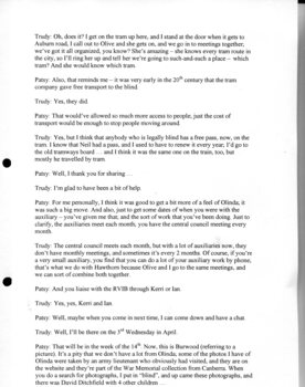 Transcription of interview with Trudi Westh