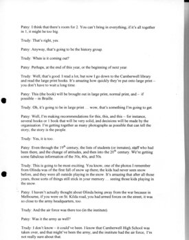 Transcription of interview with Trudi Westh