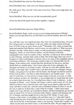 Transcript of 50 Year Reunion of Olinda guests