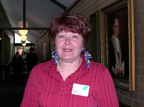 Lyn McNamara at branch launch party