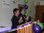 Ruth O'Connell and Sharon Muldoon at the podium