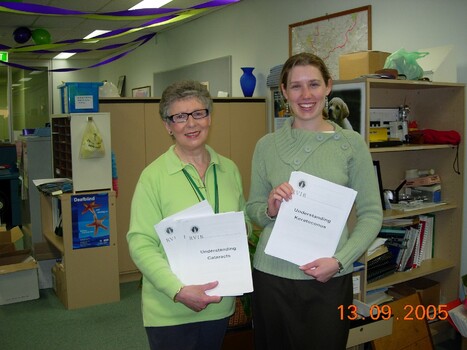 Two Boronia staff members at brand launch party
