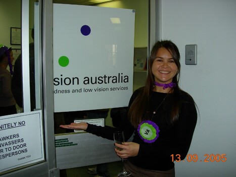 Boronia staff member at brand launch party