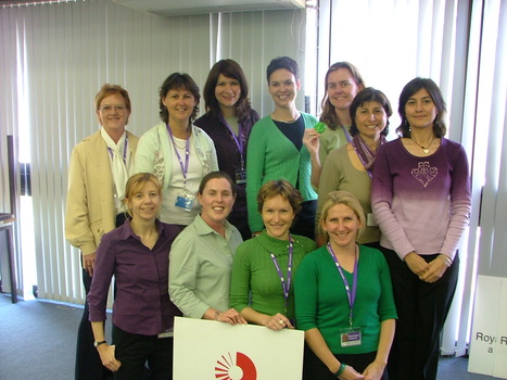 Staff at branch launch party for Vision Australia