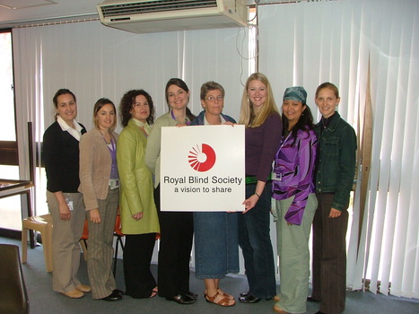 Staff at branch launch party for Vision Australia