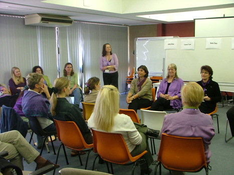 Staff at branch launch party for Vision Australia
