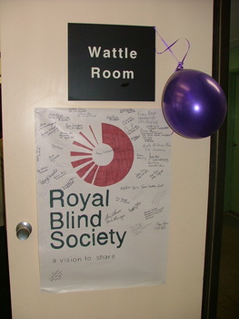 Wattle Room door poster signed by staff