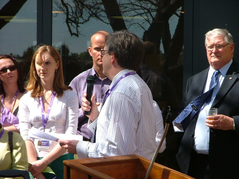 Staff at branch launch party for Vision Australia