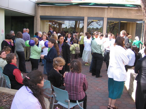 Staff at branch launch party for Vision Australia