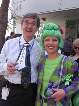 Staff at branch launch party for Vision Australia