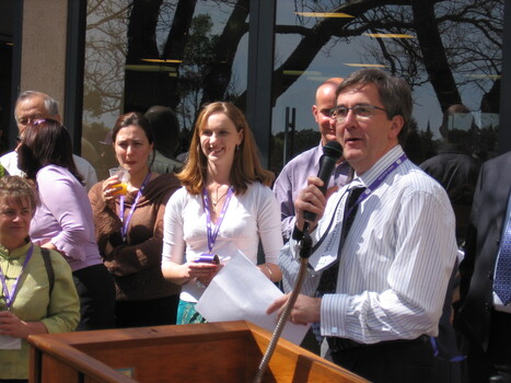 Staff at branch launch party for Vision Australia