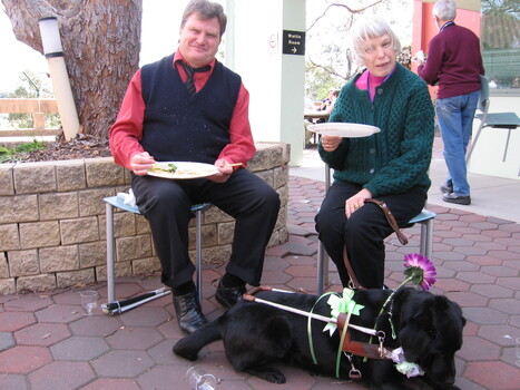 Nick Gleeson and Dawn Davis at branch launch party