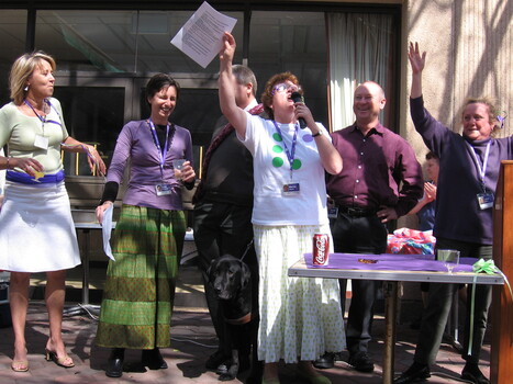 Staff at branch launch party for Vision Australia