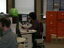 Staff members at their desks on brand launch day