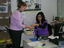 Valerie de Rozario at her desk on branch launch day