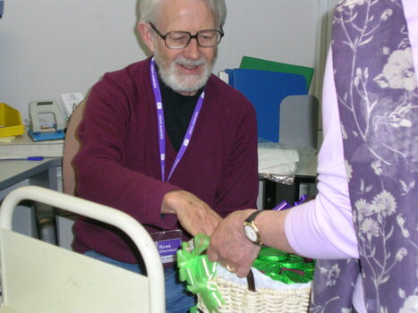 Ross Chambers at his desk on brand launch day