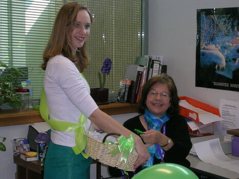 Staff at their desks on brand launch day