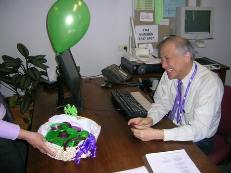 Staff at their desks on branch launch day