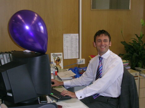 Staff at their desks on branch launch day