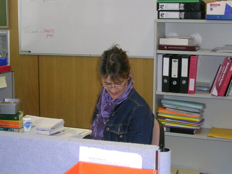 Staff at their desks on branch launch day