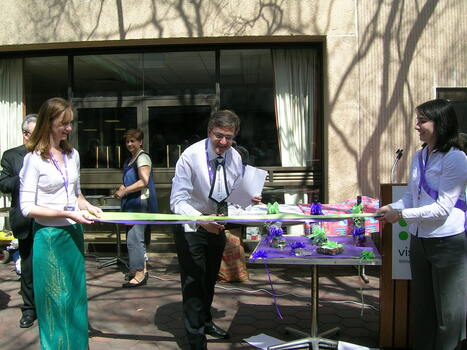 Staff at branch launch party for Vision Australia